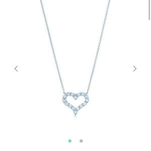 Tiffany & Co Diamond Heart Pendant Necklace, New